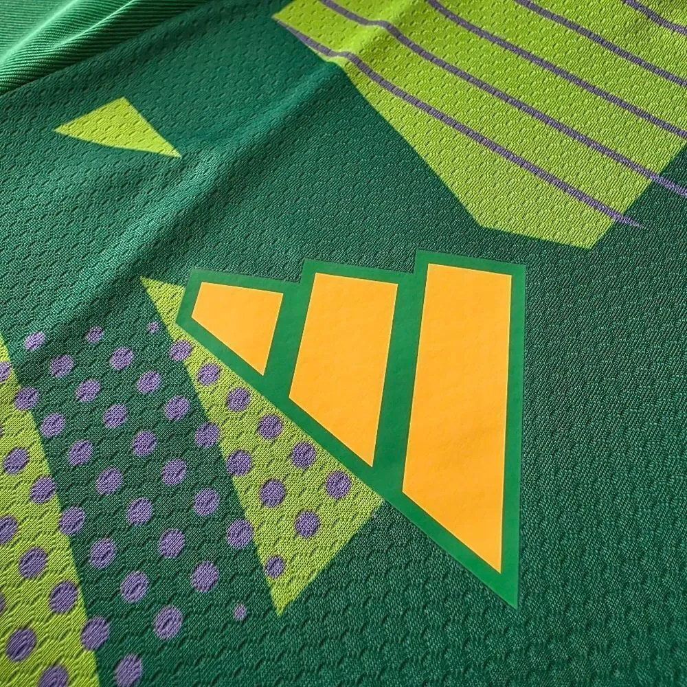 Adidas Tiro 24 Pro Soccer Goalkeeper Jersey Green Yellow Slim Fit IS5349 Men’s L